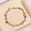 Zirconia Leaf Bridal Bracelets