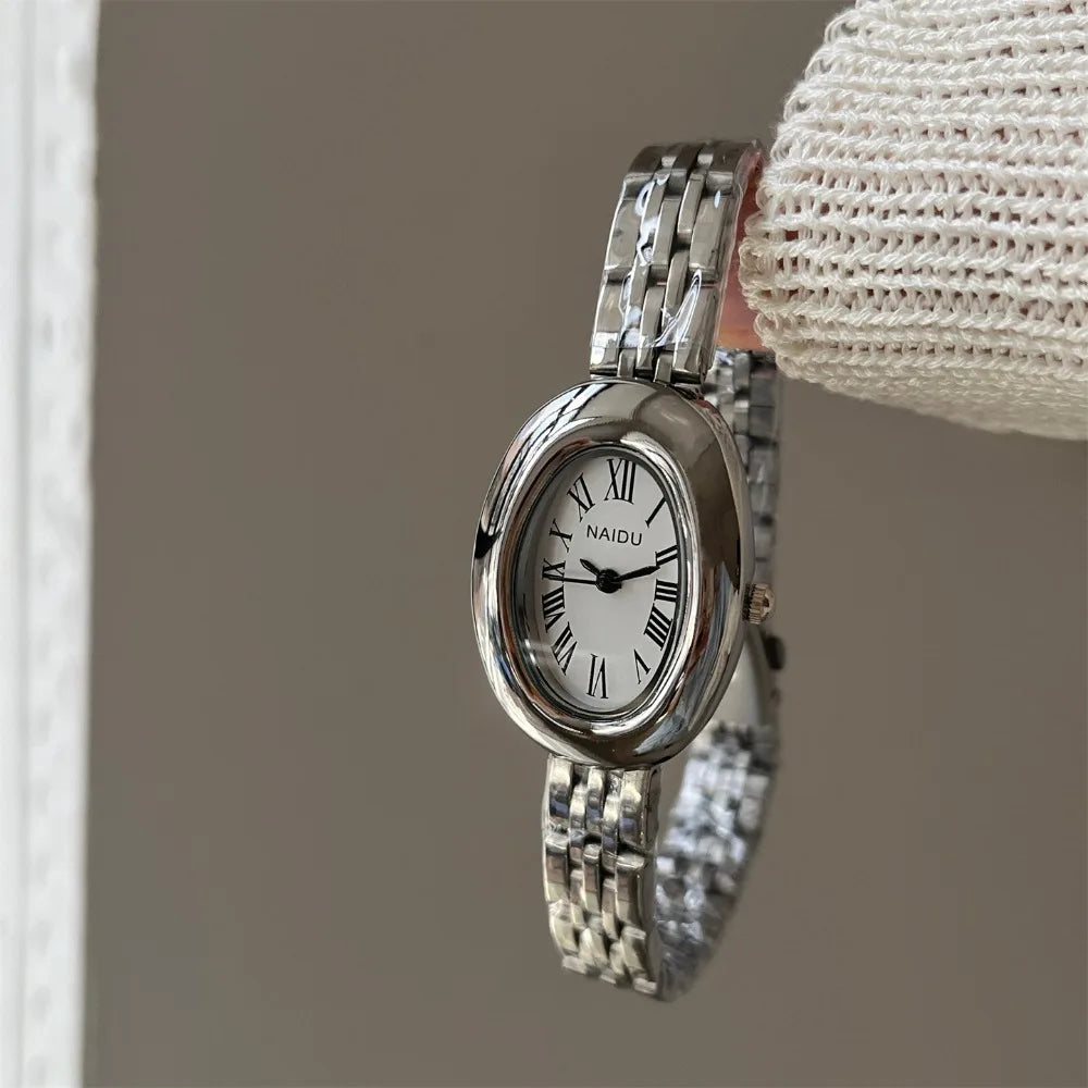 Oval Dial Small Gold Watch