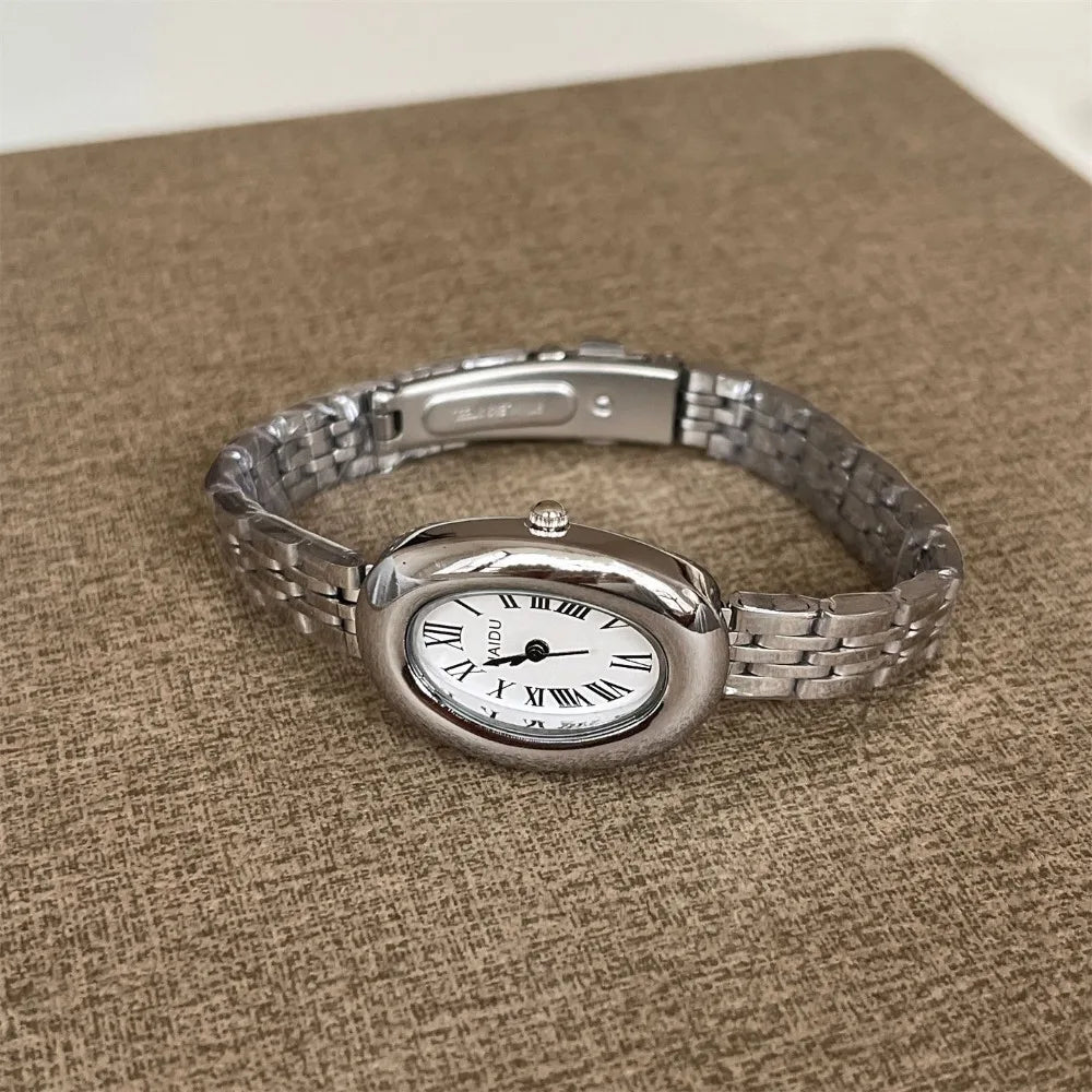 Oval Dial Small Gold Watch