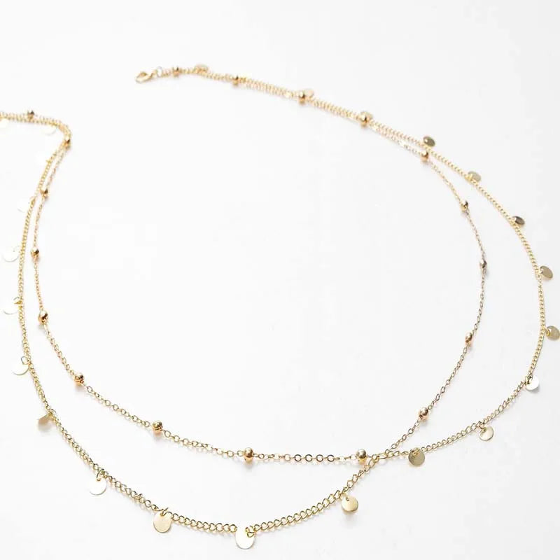 Double Layer Beaded Waist Chain